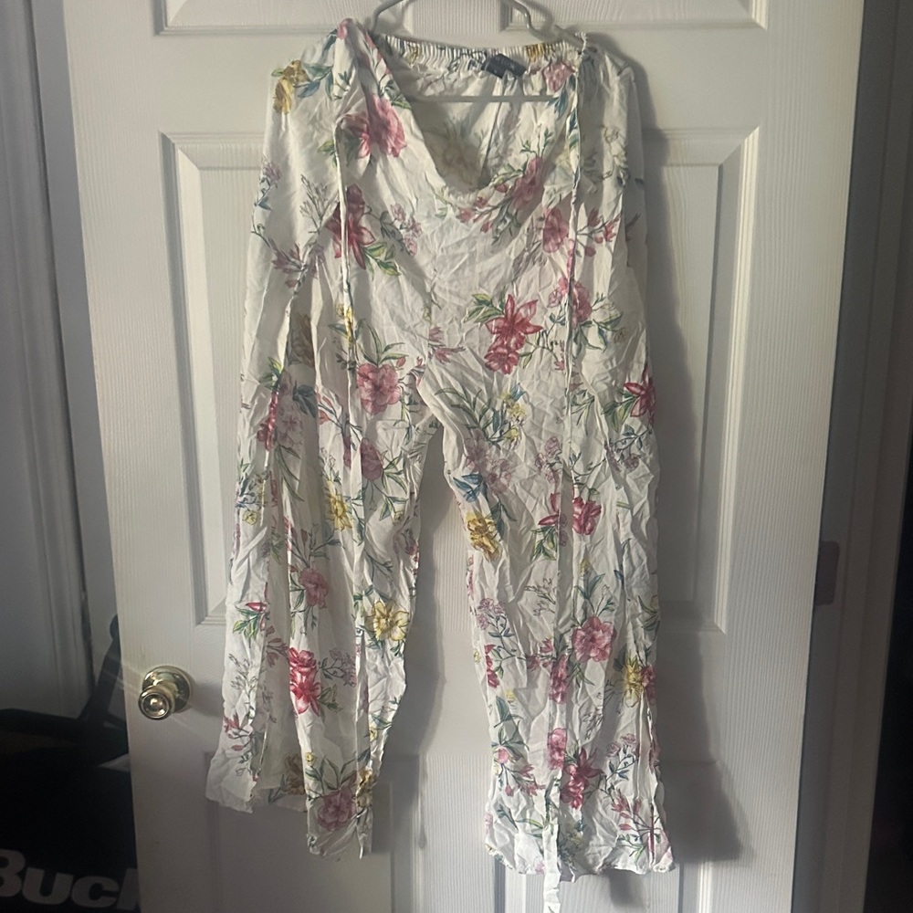 New Look Floral Wide Leg Jumpsuit - Multicolor